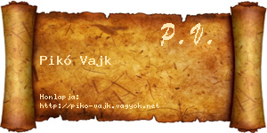 Pikó Vajk névjegykártya
